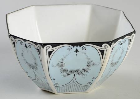 Garland of Flowers Blue Open Sugar Bowl by Shelley