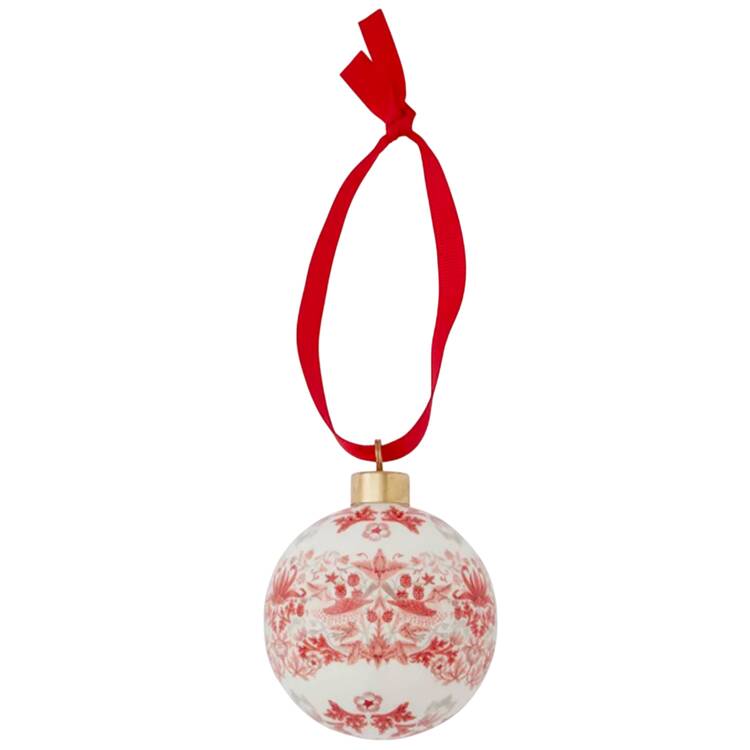 Strawberry Thief Bauble Ornament