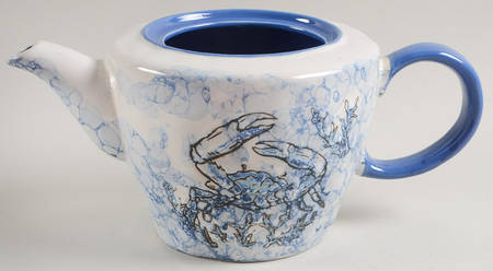 Chesapeake Bay Blue Crab Teapot No Lid