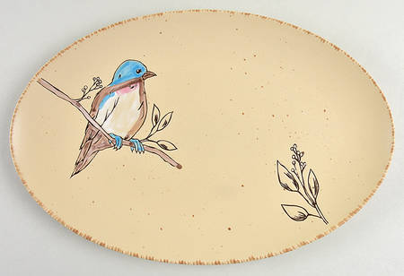 Spring Bird 14" Oval Serving Platter