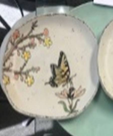 Easter Butterfly Bunny Dinner Plate