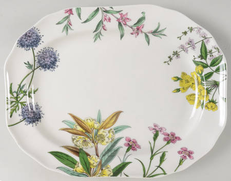 Stafford Blooms 14" Oval Serving Platter
