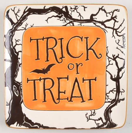 Spooky Night Square Salad/Dessert Plate