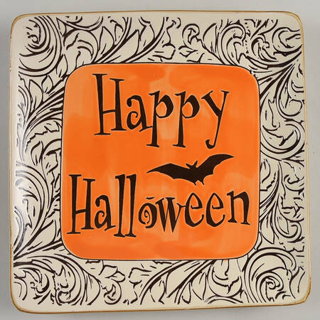 Spooky Night Square Dinner Plate