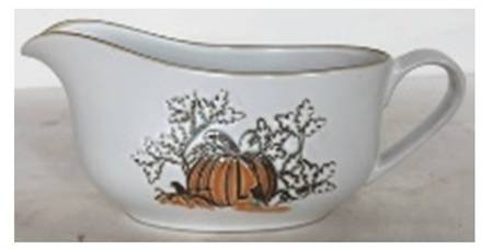Gold Pumpkin Gravy Boat