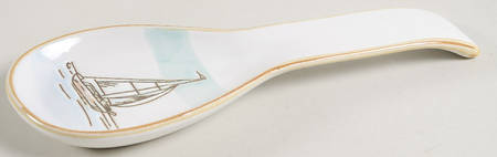 Coastal Sketchbook Spoon Rest/Holder (Holds 1 Spoon)