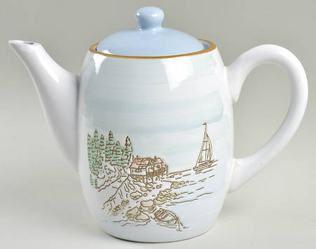 Coastal Sketchbook Teapot & Lid
