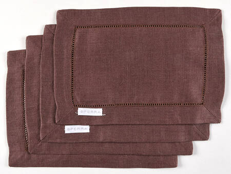 Fine Linens, Napkins (4 Pack) 6" X 9" Chocolate Cocktail Napkin