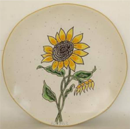 Gold Finch Sunflower Salad Plate