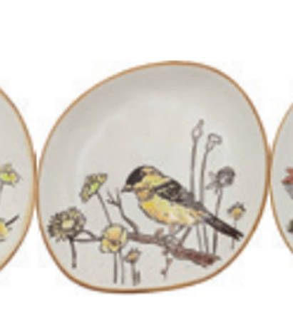 Wild Flower Bird Appetizer Plate