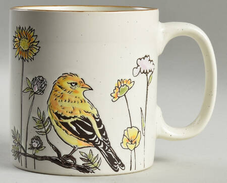 Wild Flower Bird Mug