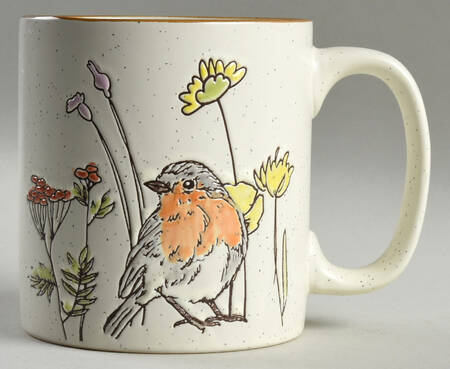 Wild Flower Bird Mug