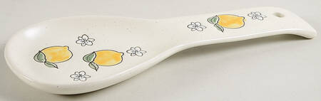 Lemon Bloom Spoon Rest/Holder (Holds 1 Spoon) by Spectrum