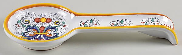Ricco Deruta Spoon Rest/Holder (Holds 1 Spoon)