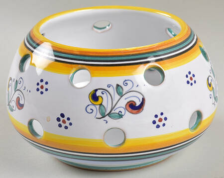 Ricco Deruta Pierced Potpourri Jar No Lid