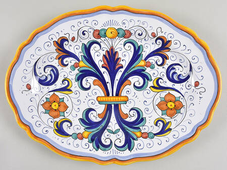 Ricco Deruta 13" Oval Serving Platter