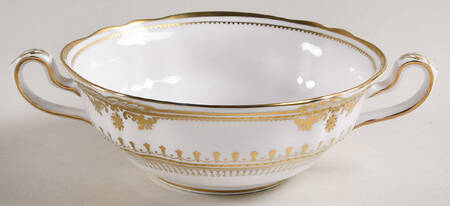 Lancaster Gold Footed Cream Soup Bowl