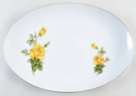 Margarett Platinum Trim 16" Oval Serving Platter