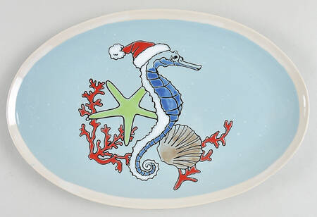 Tide of Festive Delights 13" Oval Serving Platter