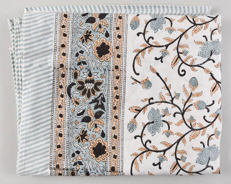 Table Linens & Accessories 60" x 90" Silver Floral Cloth Tablecloth