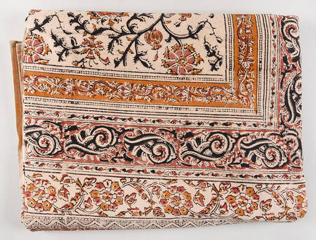 Table Linens & Accessories 60" x 90" Gold & Rose Kalamkari Cloth Tablecloth
