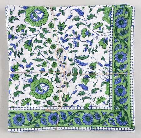 Table Linens & Accessories (4 Pack) 20" x 20" Jalpur Floral Cloth Napkin