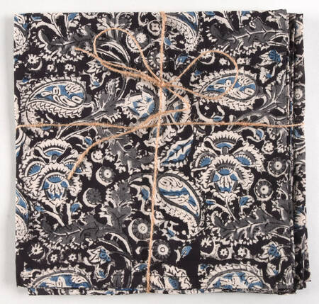 Table Linens & Accessories (4 Pack) 20" x 20" Paisley Kalamkari Cloth Napkin