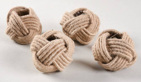 Table Linens & Accessories Braided Jule Natural Napkin Ring - Set of 4
