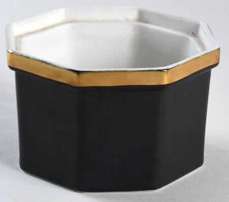 Octagon Black Sugar Bowl No Lid