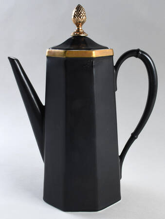 Octagon Black Coffee Pot & Lid