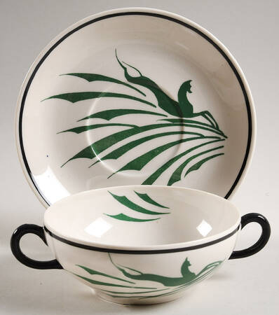 SY1267 Flat Cream Soup Bowl & Saucer Set