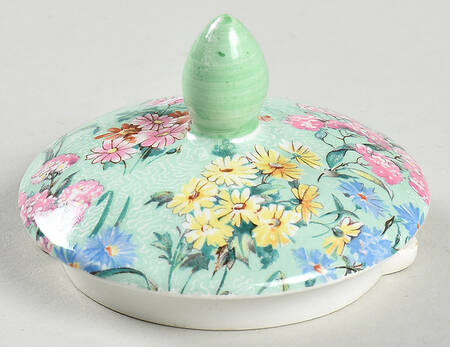 Melody (Smooth, Green Trim) Lid for Teapot