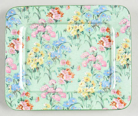 Melody (Smooth, Green Trim) Rectangular Butter No Lid