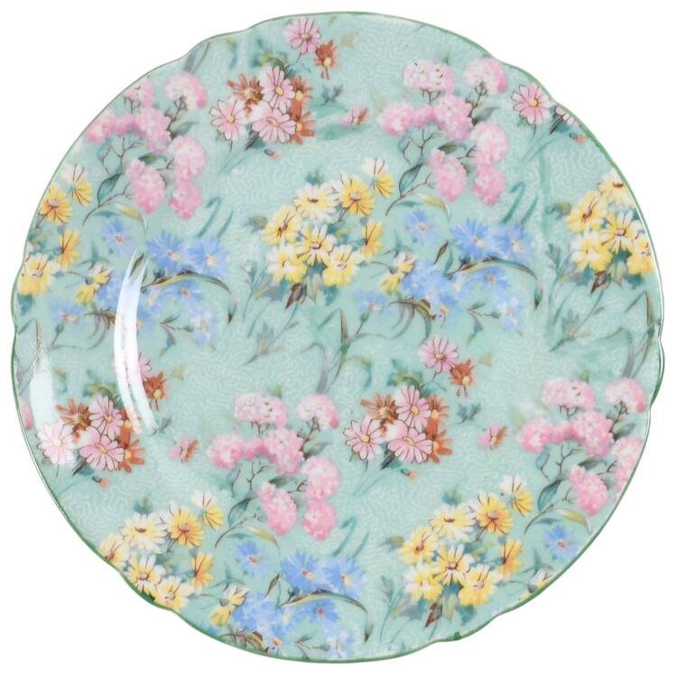 Melody (Smooth, Green Trim) Bread & Butter Plate