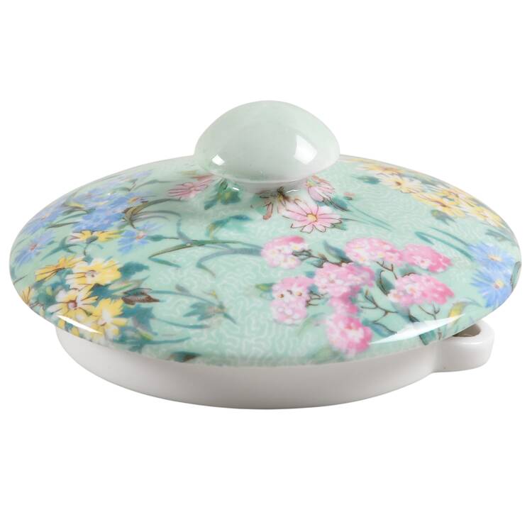 Melody (Smooth, Green Trim) Lid for Teapot