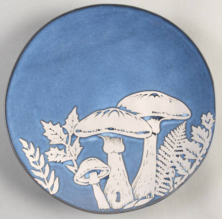 Bubble Blue Mushroom Salad Plate