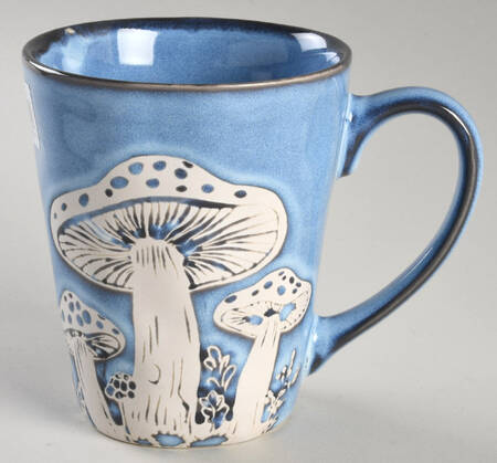 Bubble Blue Mushroom Mug