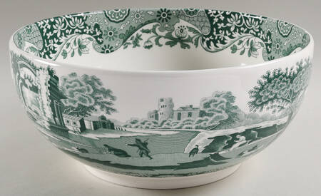 Heritage Green Italian 10" Large Salad Serving Bowl