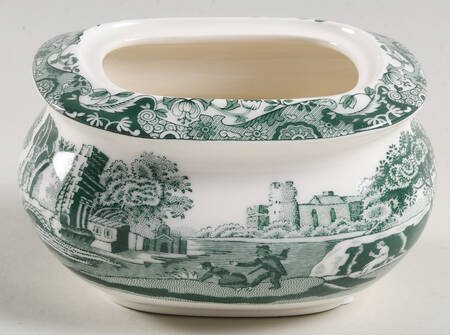 Heritage Green Italian Sugar Bowl No Lid