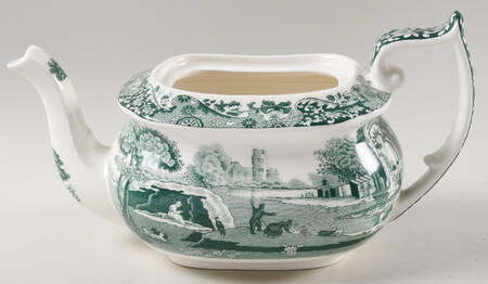 Heritage Green Italian Teapot No Lid