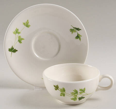 Parsley Flat Cup & Saucer Set