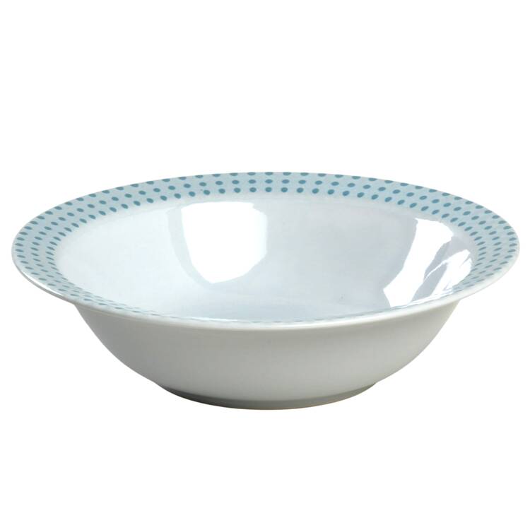 Blue Iris Rim Cereal Bowl