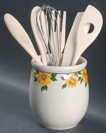 Sunflower Utensil Set (Holder & Utensils)