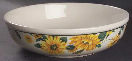 Sunflower 9" Round Vegetable Bowl