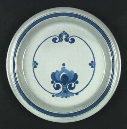 Fantasy (Blue Flowers, Rim Shape) Dinner Plate