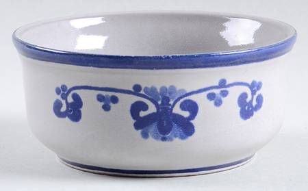Fantasy (Blue Flowers, Rim Shape) Fruit/Dessert (Sauce) Bowl