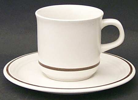 Chestnut Flat Cup & Saucer Set
