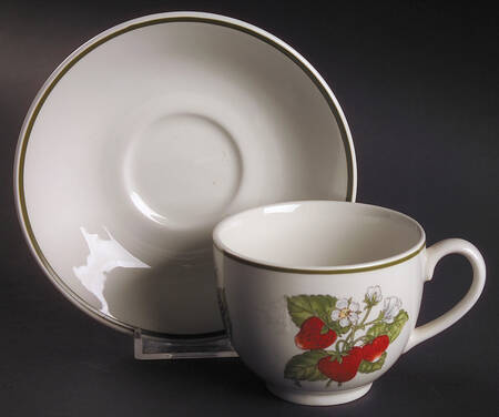 Staffordshire Gardens Flat Cup & Saucer Set