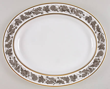 Kent Grey 15" Oval Serving Platter