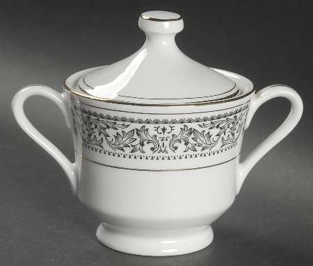 Brocade Sugar Bowl & Lid